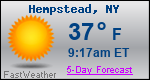 Weather Forecast for Hempstead, NY