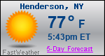 Weather Forecast for Henderson, NY