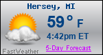Weather Forecast for Hersey, MI