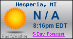 Weather Forecast for Hesperia, MI