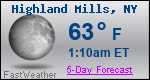 Weather Forecast for Highland Mills, NY