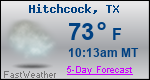 Weather Forecast for Hitchcock, TX
