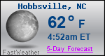 Weather Forecast for Hobbsville, NC