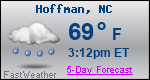 Weather Forecast for Hoffman, NC