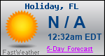 Weather Forecast for Holiday, FL