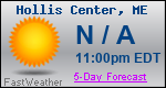 Weather Forecast for Hollis Center, ME