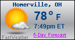 Weather Forecast for Homerville, OH