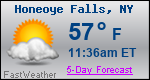 Weather Forecast for Honeoye Falls, NY