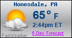 Weather Forecast for Honesdale, PA
