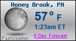 Weather Forecast for Honey Brook, PA