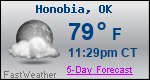 Weather Forecast for Honobia, OK