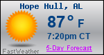 Weather Forecast for Hope Hull, AL