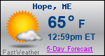 Weather Forecast for Hope, ME