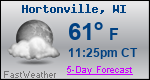 Weather Forecast for Hortonville, WI