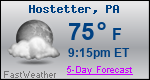 Weather Forecast for Hostetter, PA