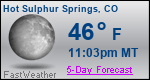 Weather Forecast for Hot Sulphur Springs, CO
