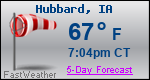 Weather Forecast for Hubbard, IA