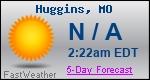 Weather Forecast for Huggins, MO