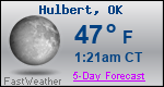 Weather Forecast for Hulbert, OK