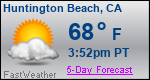 Weather Forecast for Huntington Beach, CA