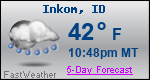 Weather Forecast for Inkom, ID