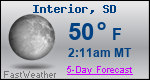 Weather Forecast for Interior, SD
