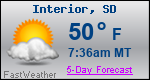 Weather Forecast for Interior, SD