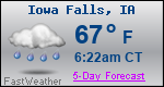 Weather Forecast for Iowa Falls, IA