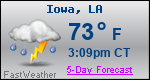 Weather Forecast for Iowa, LA