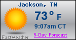Weather Forecast for Jackson, TN