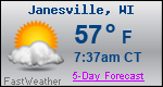 Weather Forecast for Janesville, WI