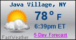 Weather Forecast for Java Village, NY