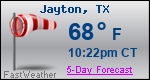 Weather Forecast for Jayton, TX