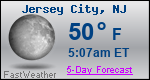 Weather Forecast for Jersey City, NJ