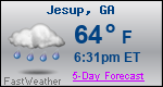 Weather Forecast for Jesup, GA