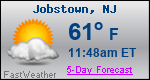 Weather Forecast for Jobstown, NJ