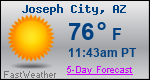 Weather Forecast for Joseph City, AZ