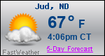 Weather Forecast for Jud, ND