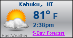 Weather Forecast for Kahuku, HI