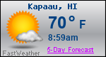 Weather Forecast for Kapaau, HI
