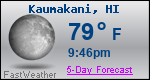 Weather Forecast for Kaumakani, HI