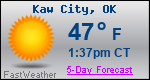 Weather Forecast for Kaw City, OK
