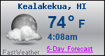 Weather Forecast for Kealakekua, HI