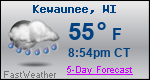 Weather Forecast for Kewaunee, WI