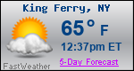 Weather Forecast for King Ferry, NY