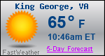 Weather Forecast for King George, VA