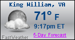 Weather Forecast for King William, VA
