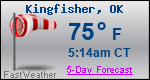 Weather Forecast for Kingfisher, OK