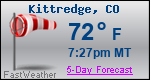 Weather Forecast for Kittredge, CO