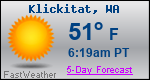 Weather Forecast for Klickitat, WA